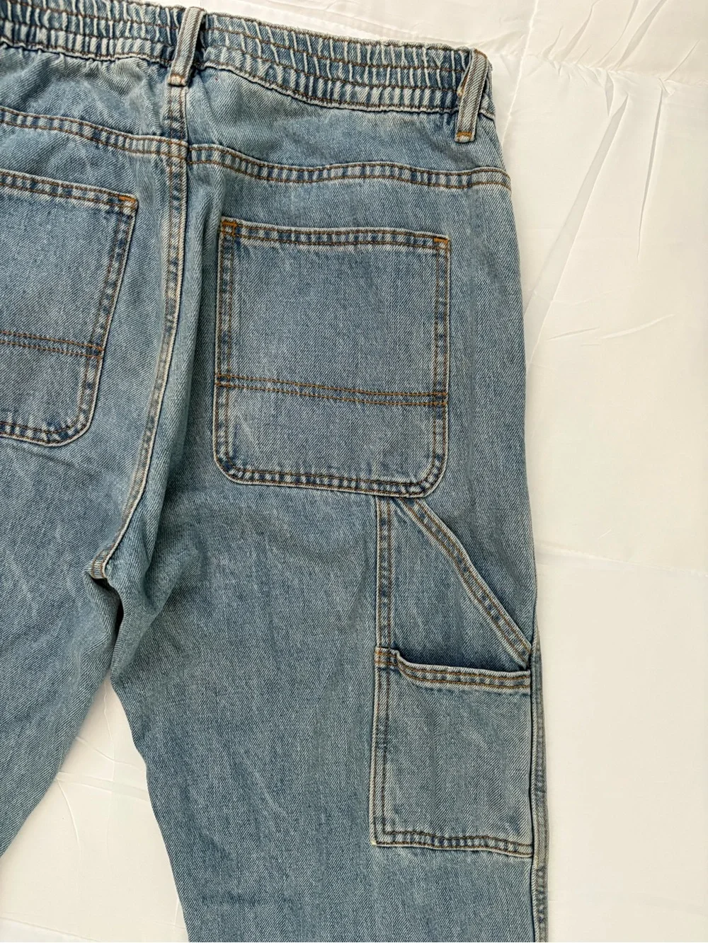 BDG Urban Outfitters Mens Denim Double Knee Carpenter Pant Light Blue Wash 32x31
